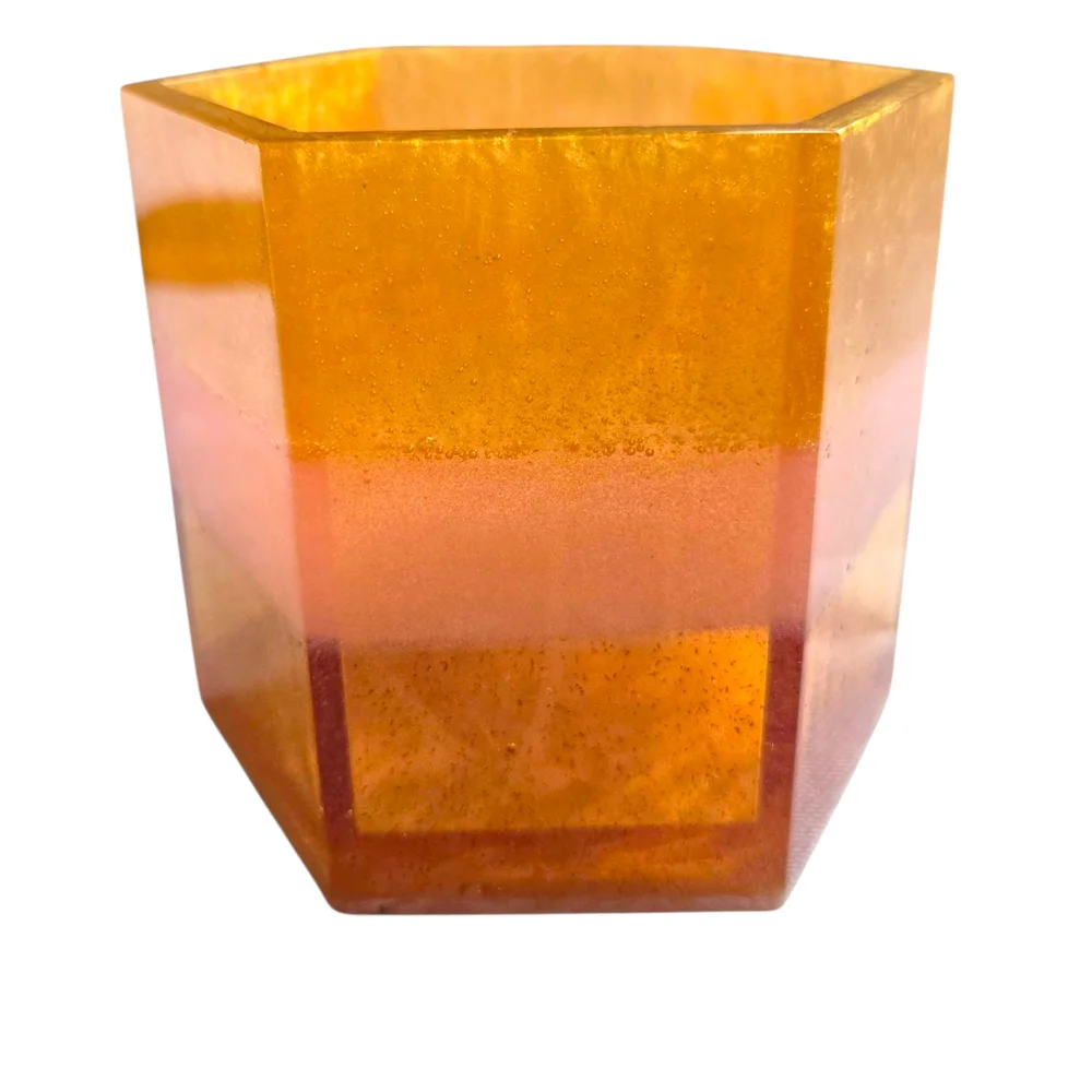 Makeup Brush Or Pen Holder Beautiful hexagon-handmade